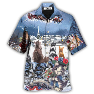 Cat Hope Chrismas Night - Gift For Cat Lovers - Hawaiian Shirt