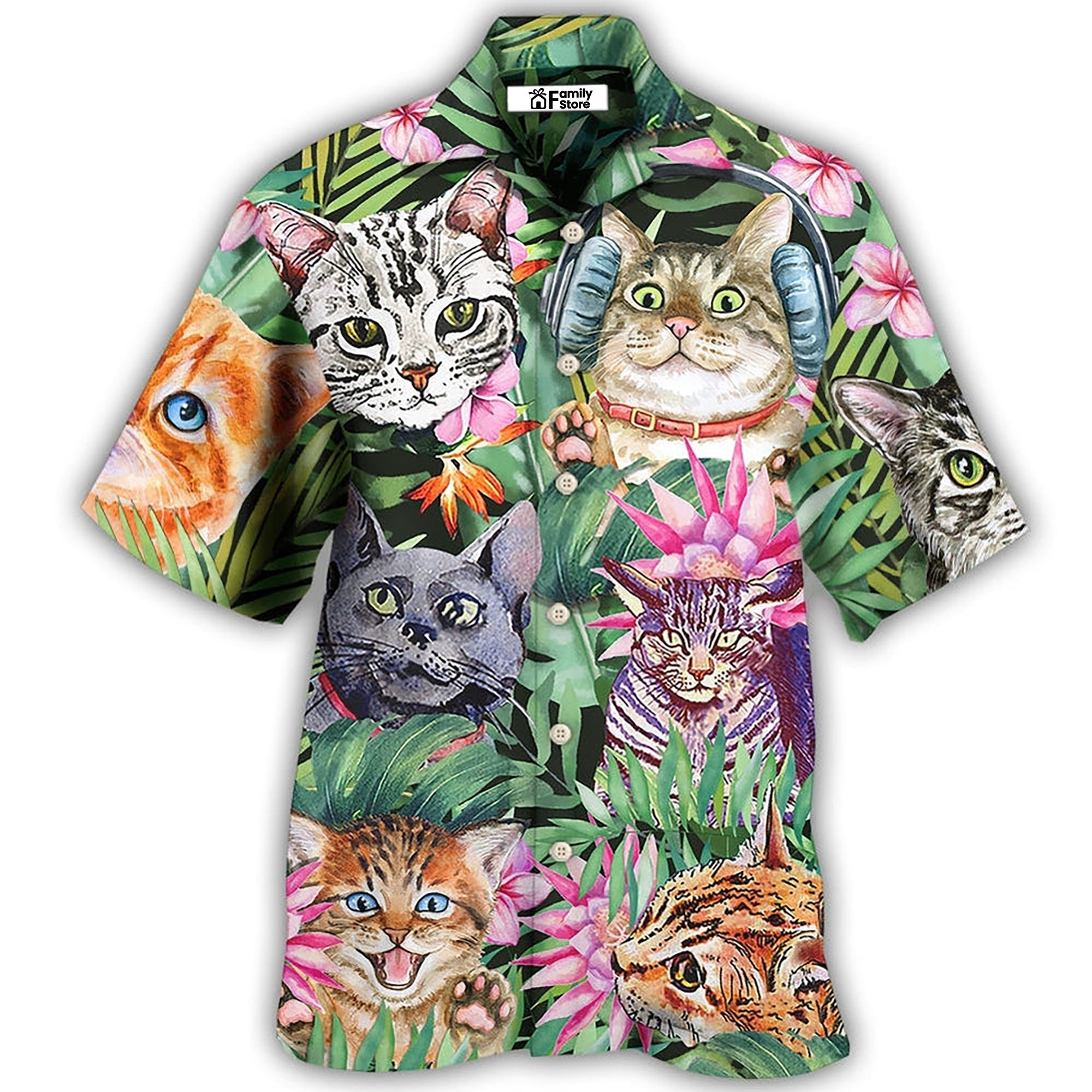 Cat Is My Life Funny - Hawaiian Shirt