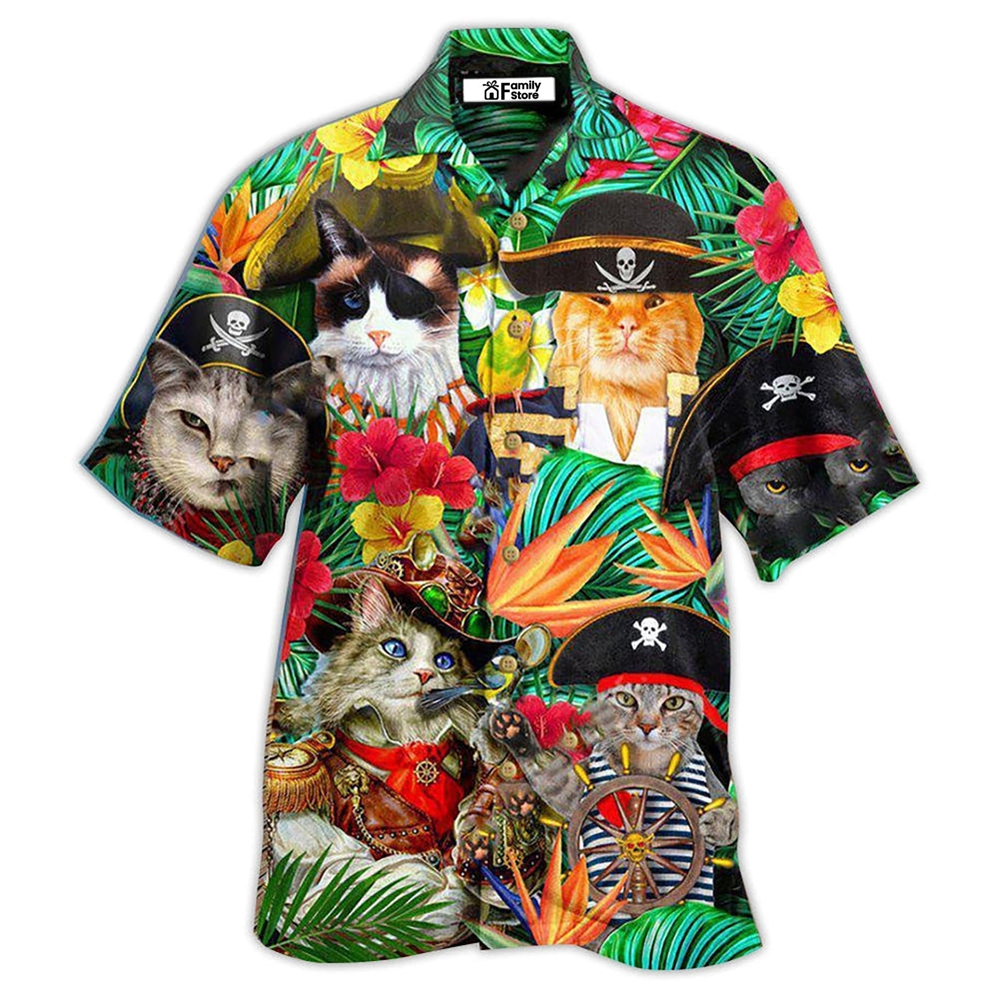 Cat It's Pirate Life For Me - Hawaiian Shirt