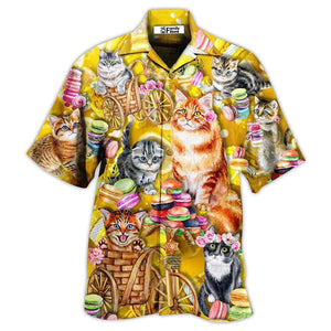 Cat Life Is Better With Cats And Maracon - Hawaiian Shirt