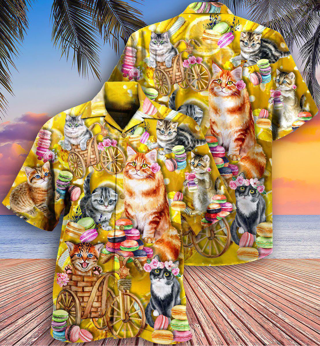 Cat Life Is Better With Cats And Maracon - Hawaiian Shirt