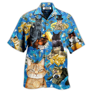 Cat Love Money Cool - Gift For Cat Lovers - Hawaiian Shirt