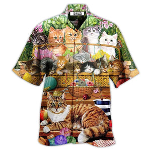 Cat Love Wool Roll - Gift For Cat Lovers - Hawaiian Shirt