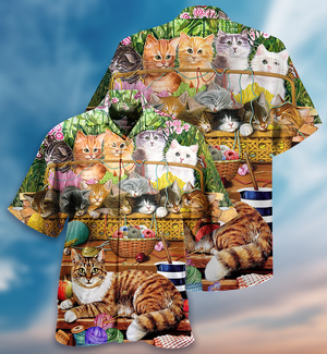 Cat Love Wool Roll - Gift For Cat Lovers - Hawaiian Shirt