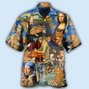 Cat Lover Art - Gift For Cat Lover - Hawaiian Shirt