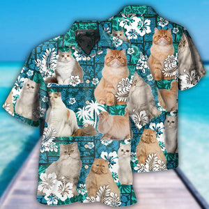 Cat Persian Cat Lover Tropical - Gift For Men And Women - Hawaiian Shirt