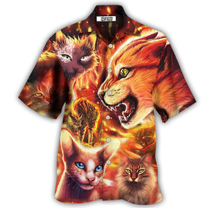 Cat Play Fire - Gift For Men And Women - Hawaiian Shirt