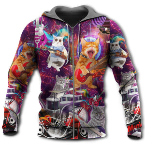 Cat Rocker Love Music - Hoodie