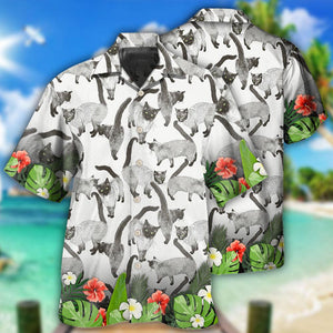 Cat Siamese Cat Lovely Tropical Style - Hawaiian Shirt