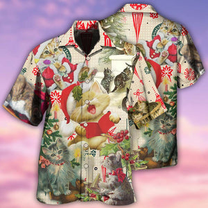 Cat Sing A Song Merry Chrismas - Hawaiian Shirt