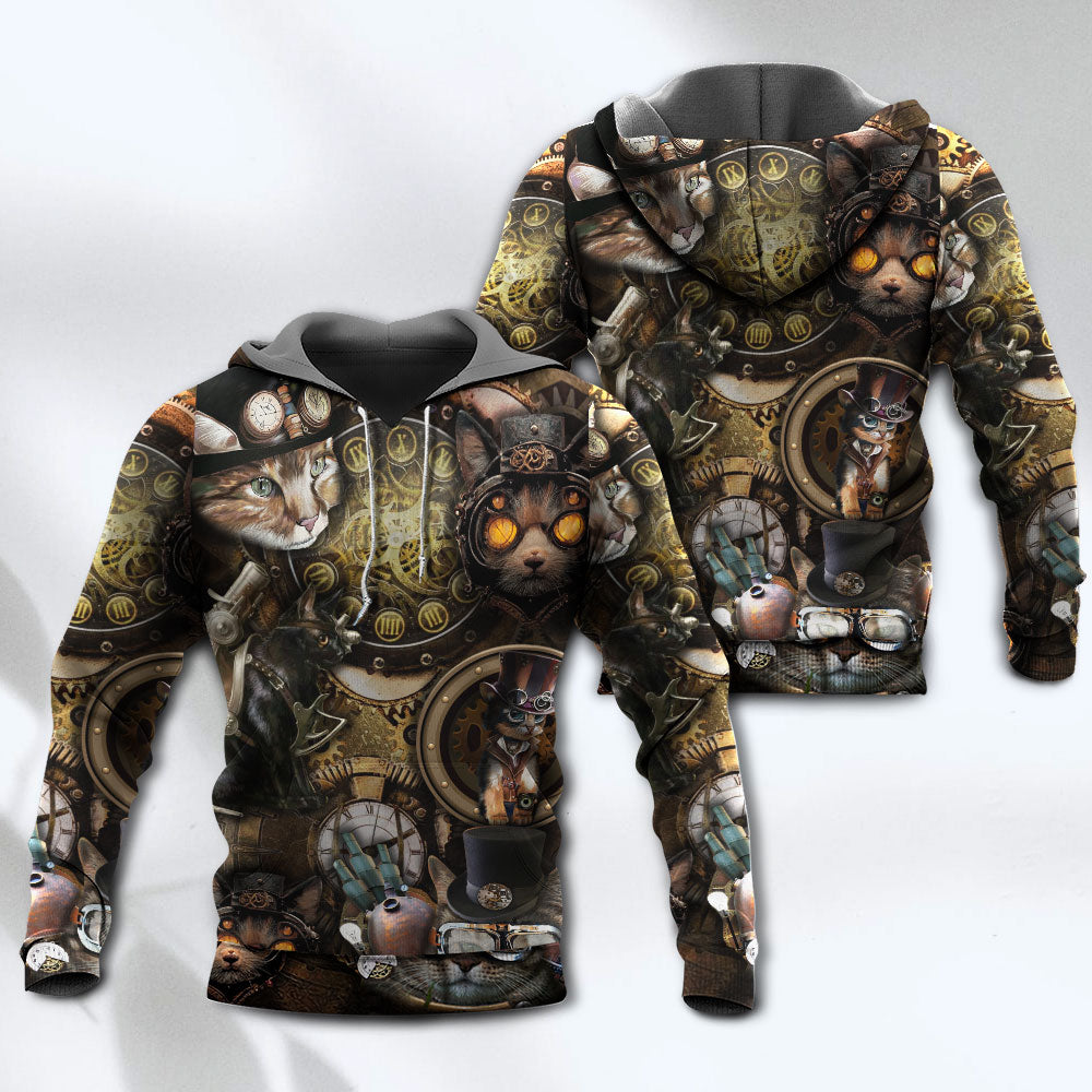 Cat Steampunk Art It's All About Magic - Hoodie