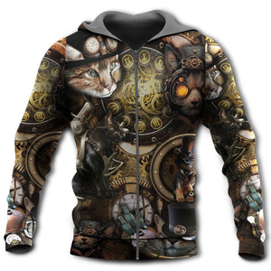 Cat Steampunk Art It's All About Magic - Hoodie