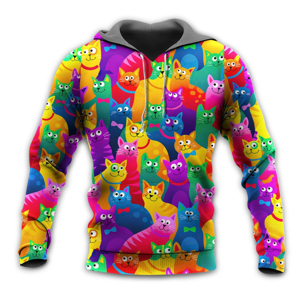 Cats Funny Colorful Style - Hoodie