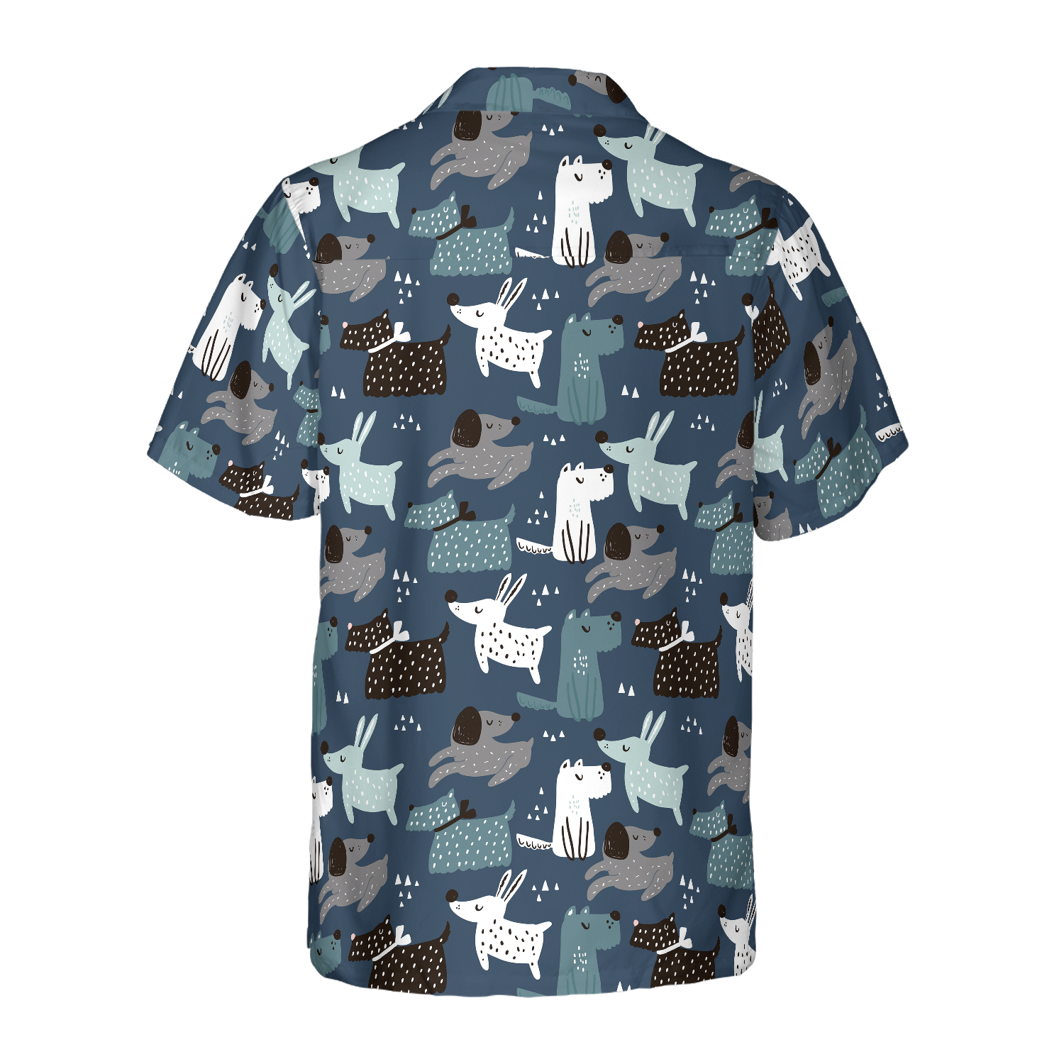 Childish Seamless Pattern Dogs Hawaiian Shirt