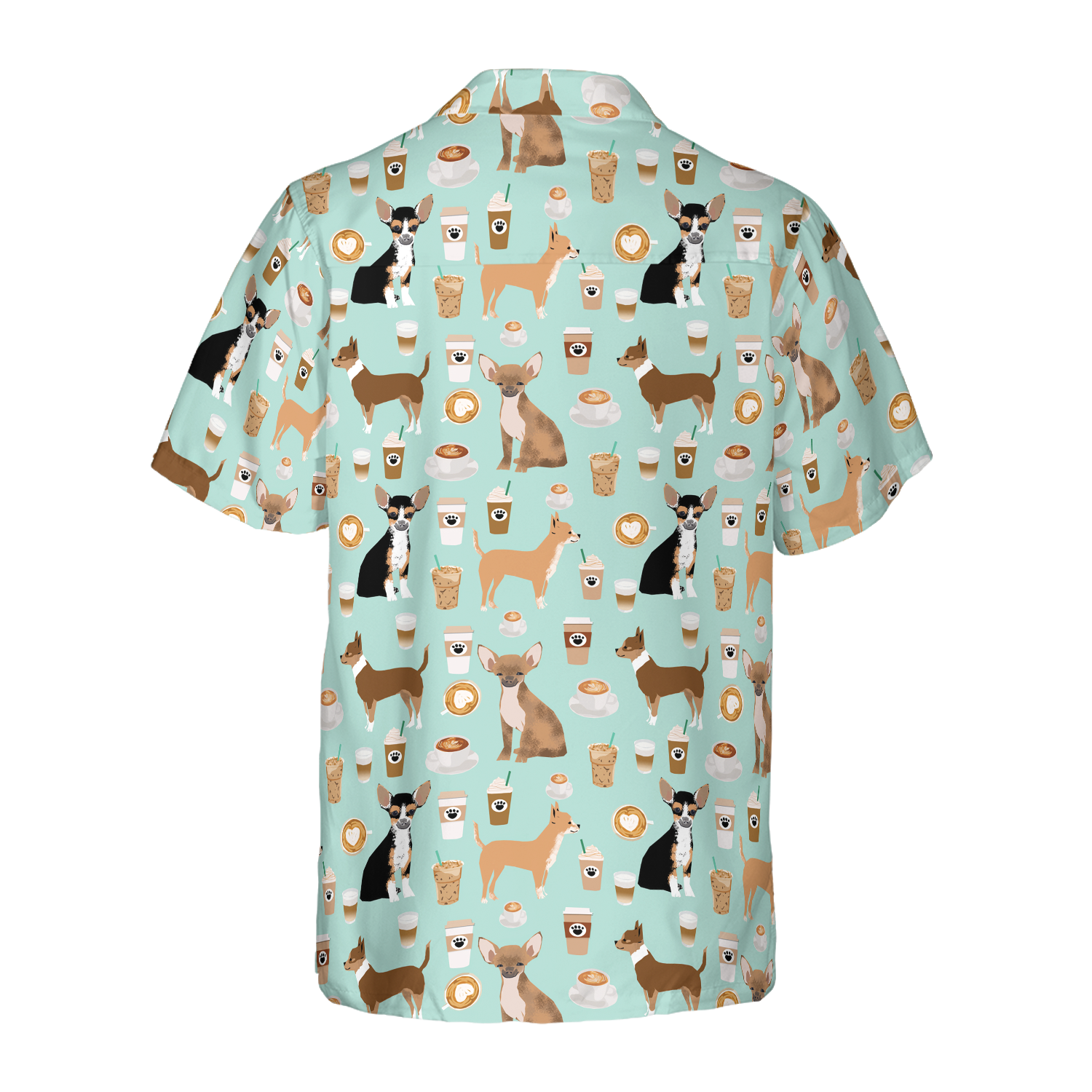 Coffee And Chihuahua Shirt For Men Hawaiian Shirt