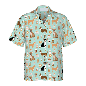 Coffee And Chihuahua Shirt For Men Hawaiian Shirt