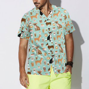 Coffee And Chihuahua Shirt For Men Hawaiian Shirt