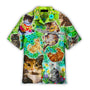 ColorfulCatsGreenAlohaHawaiianShirtsForMenAndForWomenHW3540_7152_1_copy
