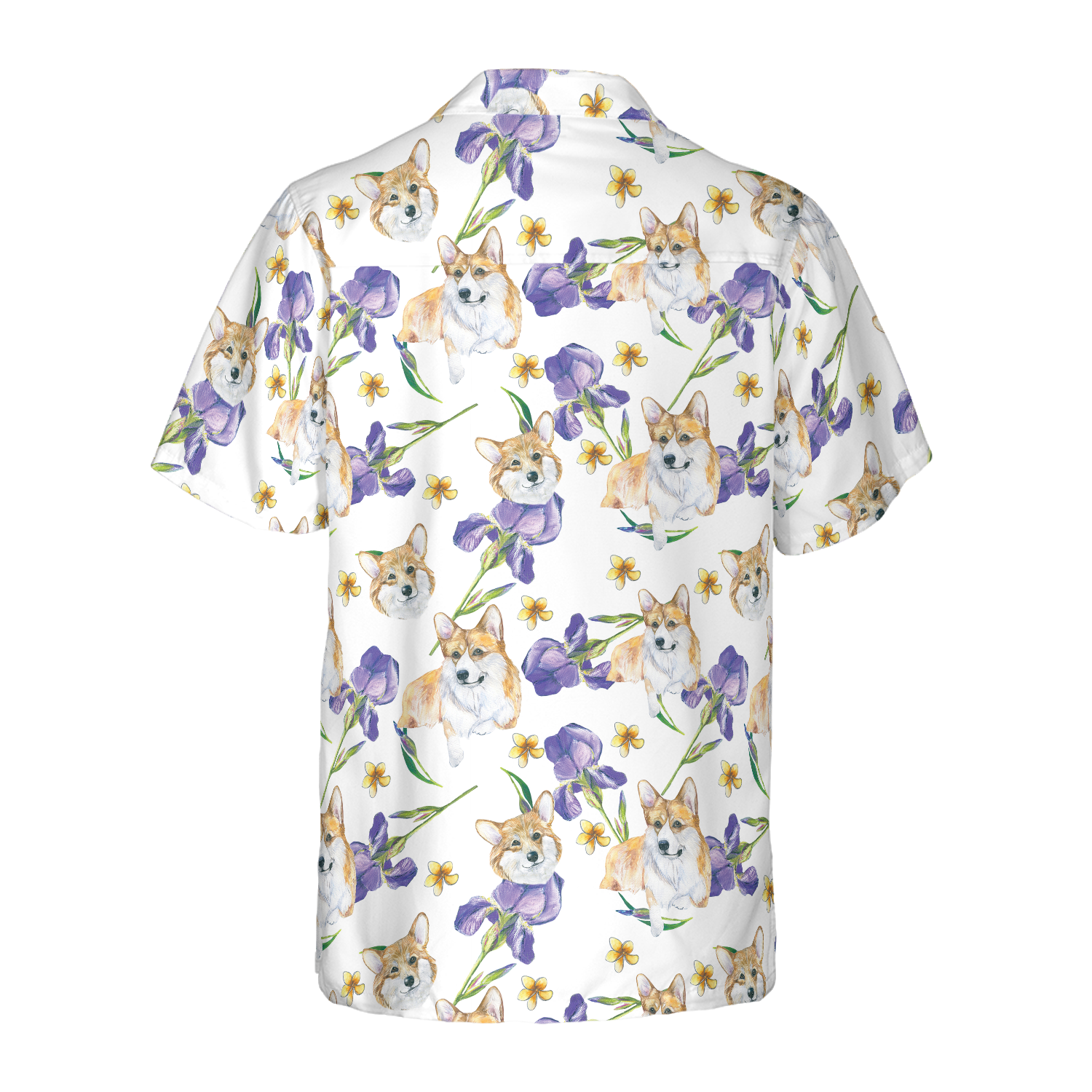 Corgi And Flowers Shirt For Men Hawaiian Shirt