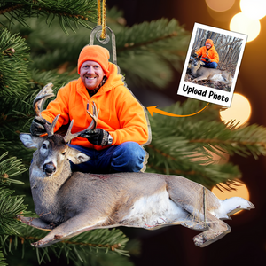 Custom Photo Gift For Hunting Lovers - Personalized Acrylic Photo Ornament