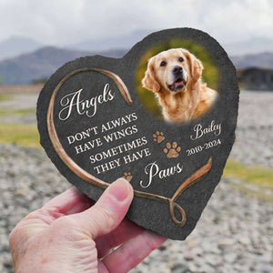 Custom Photo Always on My Mind Heart - Pet Memorial - Personalized Stone DN100