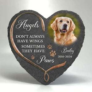 Custom Photo Always on My Mind Heart - Pet Memorial - Personalized Stone DN100