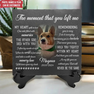 Custom Photo As My Life Goes On Without You But Will Never Be The Same - Pet Memorial - Personalized Stone DN100