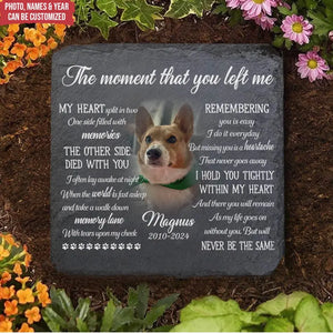 Custom Photo As My Life Goes On Without You But Will Never Be The Same - Pet Memorial - Personalized Stone DN100