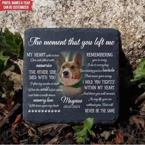 Custom Photo As My Life Goes On Without You But Will Never Be The Same - Pet Memorial - Personalized Stone DN100