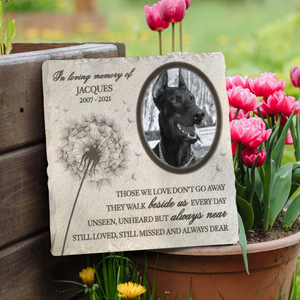 Custom Photo In Loving Memorial - Pet Memorial - Personalized Garden Stone DN100