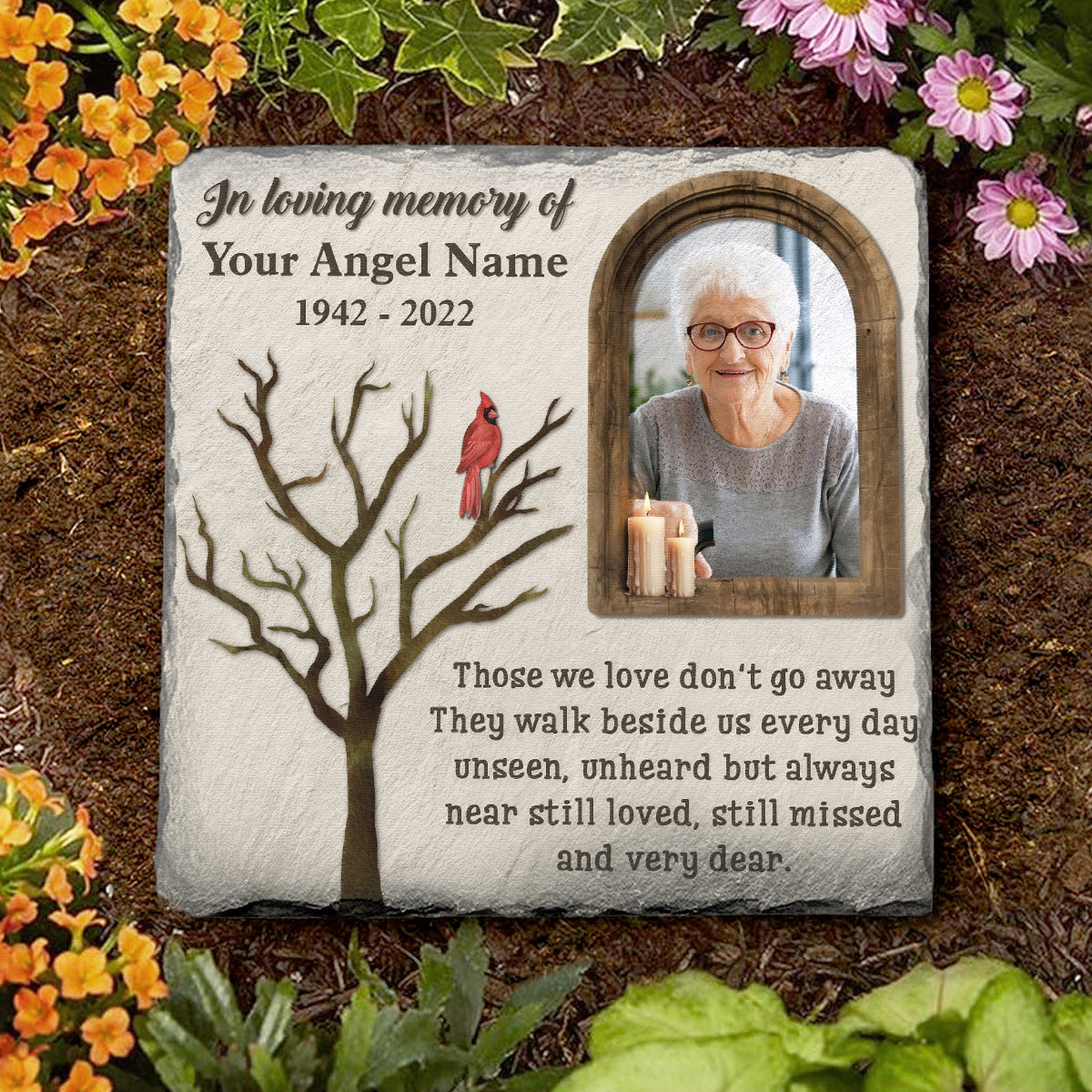 Custom Photo Loss Of Loved One In Loving Memory - Human Memorial - Personalized Stone DN100