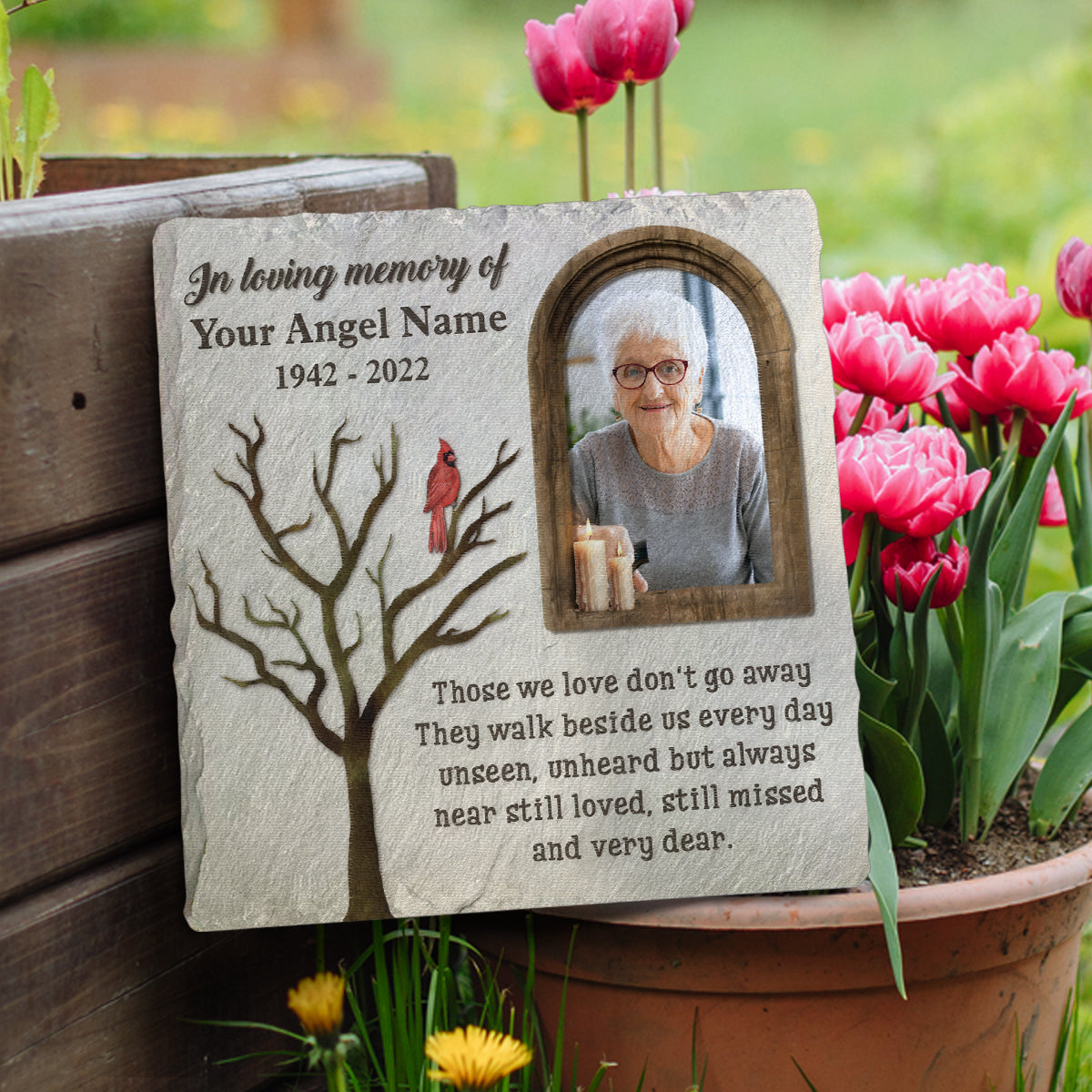 Custom Photo Loss Of Loved One In Loving Memory - Human Memorial - Personalized Stone DN100