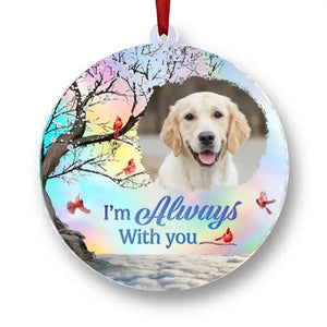 Custom Photo You Brought Joy To Our Lives - Pet Memorial - Personalized Acrylic Hologram Ornament DN100