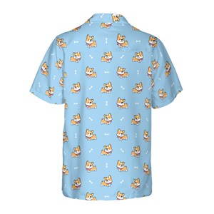 Cute Puppy Corgi Hawaiian Shirt