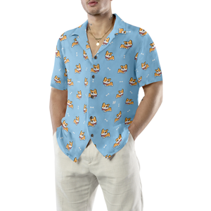 Cute Puppy Corgi Hawaiian Shirt