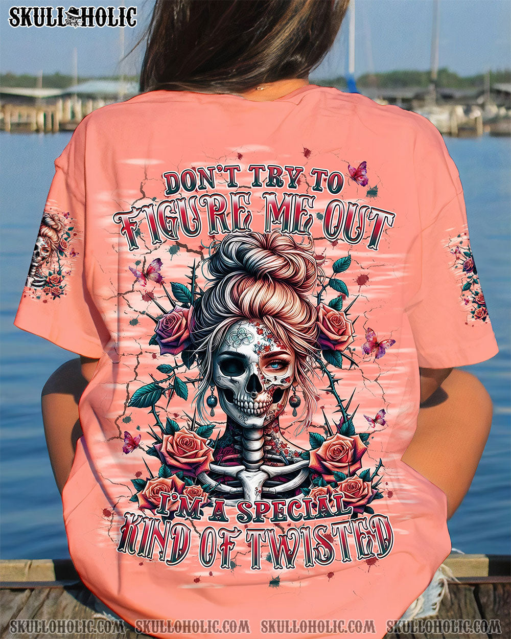 DON_TTRYTOFIGUREMEOUTSKULLLADYALLOVERPRINT TLPQ0508243_Shortsleeves_T shirt_S1