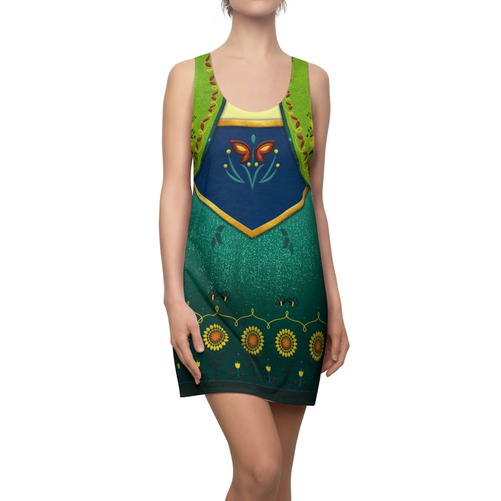 Frozen Fever Movie Anna Cosplay Costume - Racerback Dress