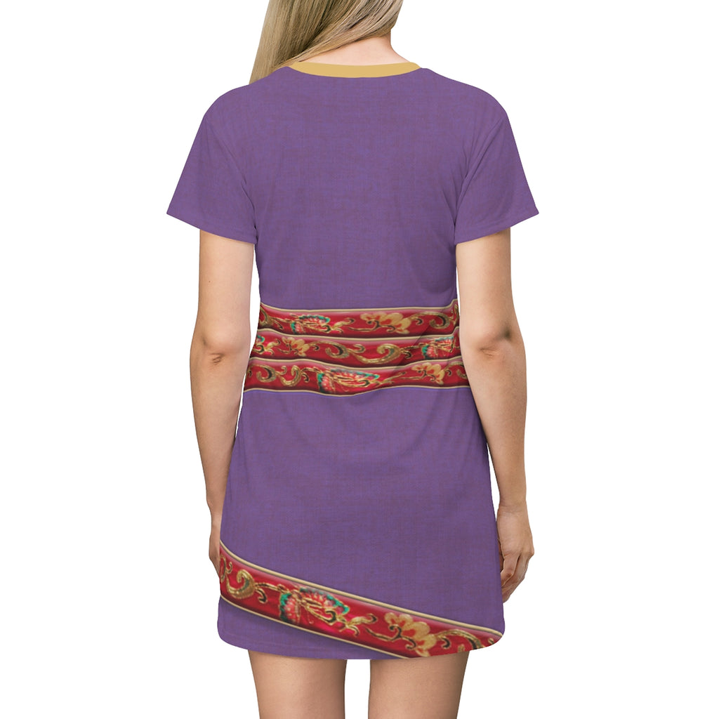 Mulan Purple Outfit Cosplay Costume - Tshirt Dress