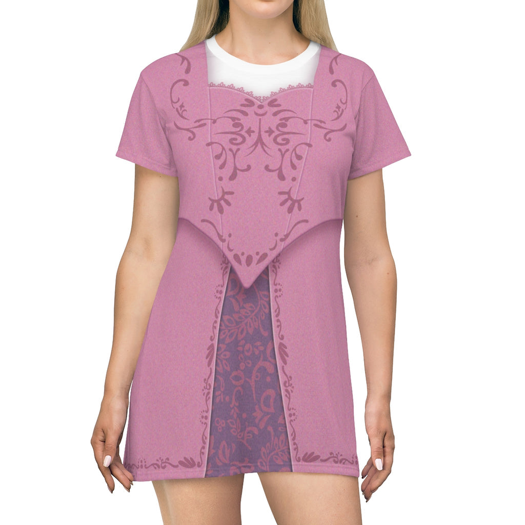 Rapunzel Pink Tangled Adventure Cosplay Costume - Tshirt Dress