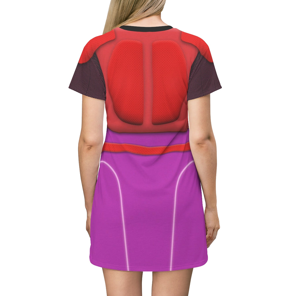 Big Herro 6 Red Purple Honey Lemon Armor Cosplay Costume - Tshirt Dress