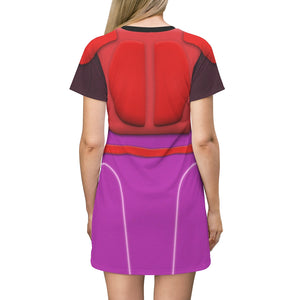 Big Herro 6 Red Purple Honey Lemon Armor Cosplay Costume - Tshirt Dress