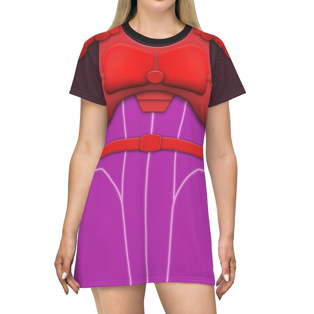 Big Herro 6 Red Purple Honey Lemon Armor Cosplay Costume - Tshirt Dress