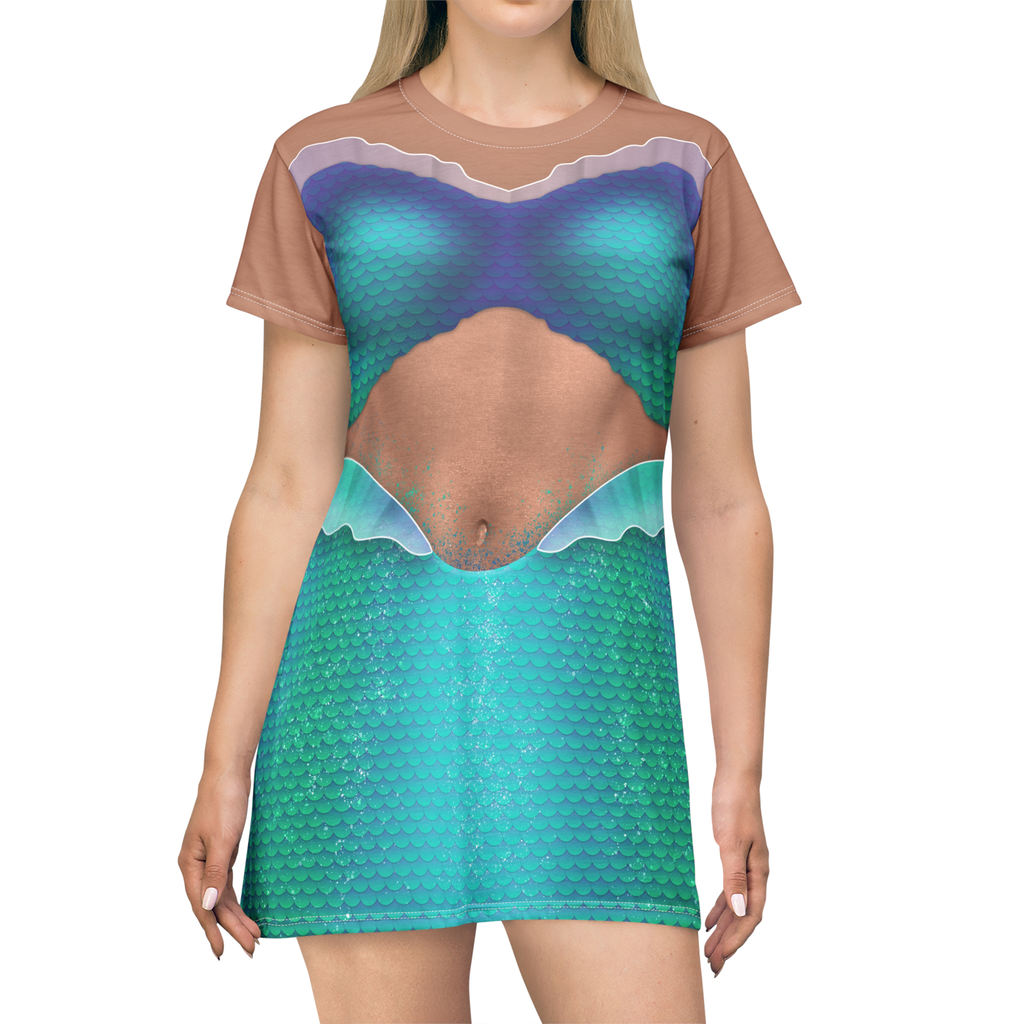 The Little Mermaid 2023 Ariel Cosplay Costume - Tshirt Dress