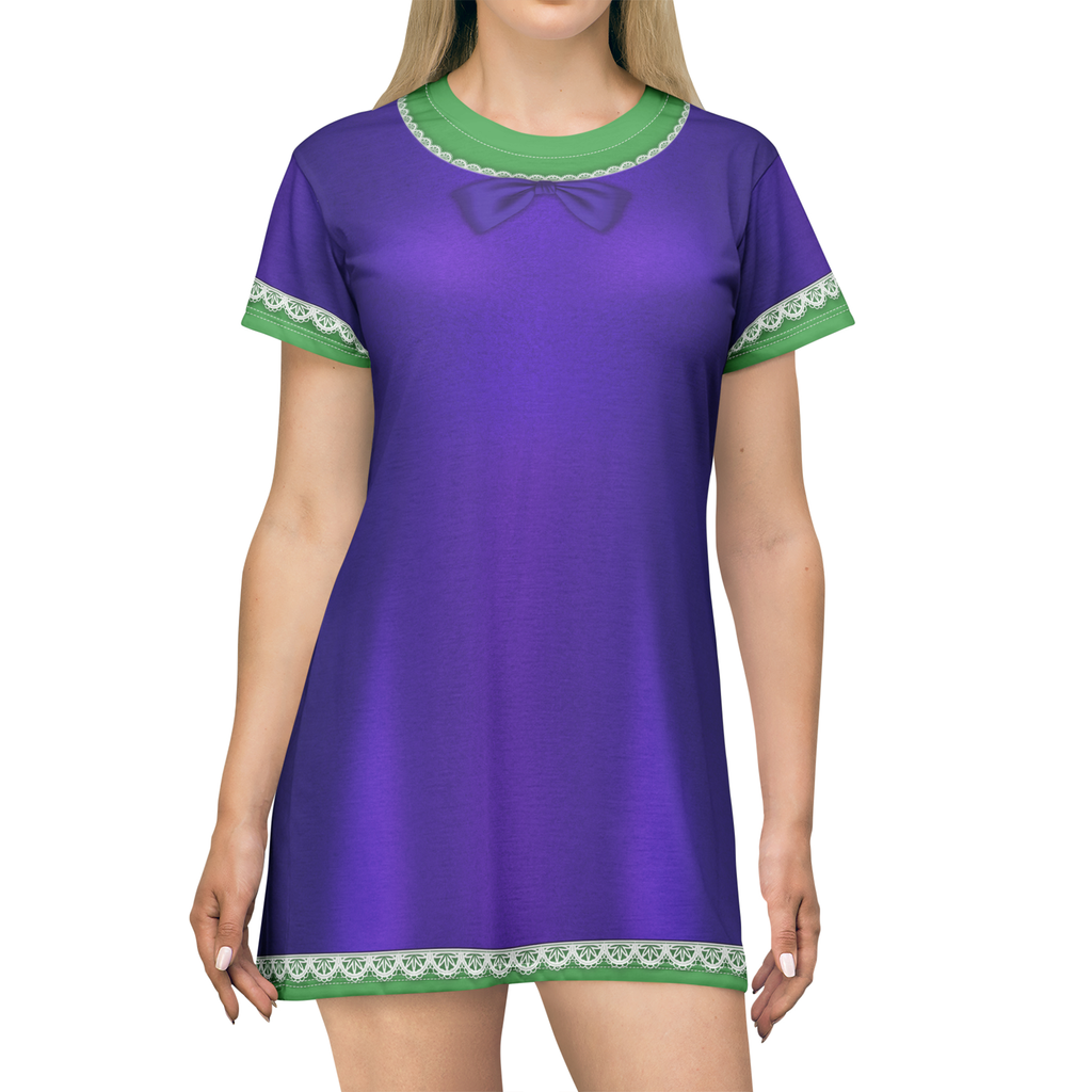 Disgust Pajamas Inside Out 2 Cosplay Costume - Tshirt Dress