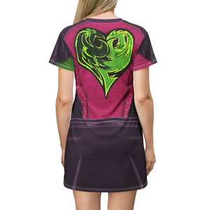 Descendants Mal Purple Cosplay Costume - Tshirt Dress