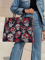 DayoftheDeadRedSugarSkull_RoseGothicFloral PersonalizedLeatherHandbag_3