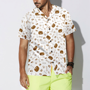 Dog Bone And Bowl Seamless Hawaiian Shirt