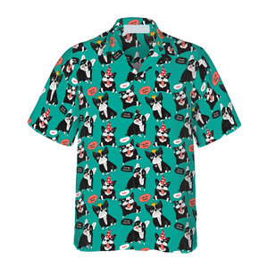 Dog French Bulldog Happy Animals Hawaiian Shirt