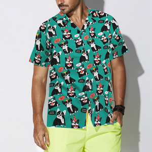 Dog French Bulldog Happy Animals Hawaiian Shirt