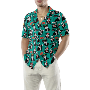 Dog French Bulldog Happy Animals Hawaiian Shirt